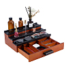 3-Tier Wood Jewelry Display Stands with Drawer ODIS-WH0025-327-1
