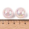 AB Color Transparent Crackle Round Acrylic Beads CACR-S006-01-4