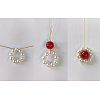 Flower 304 Stainless Steel Cubic Zirconia Dangle Stud Earrings EJEW-TA00800-04-5