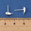 Teardrop Brass Stud Earring Findings KK-H258-12S-3