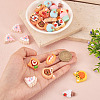 64Pcs 16 Styles Opaque Resin Decoden Cabochons CRES-TA0001-16-14