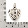 Brass Micro Pave Clear Cubic Zirconia Pendants KK-B099-01P-V-3