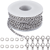 304 Stainless Steel Figaro Chains Chains FIND-SC0012-50B-P-1