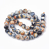 Dyed Natural Fire Crackle Agate Beads Strands G-T098-02B-02-2