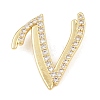 Brass Micro Pave Clear Cubic Zirconia Pendants CU-CBA8481-01G-V-1