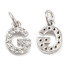 Brass Micro Pave Grade AAA Cubic Zirconia Charms LS-ZIRC-P067-11P-G-NR-2