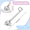 8Pcs Alloy Zipper Pulls FIND-WR0013-15P-2