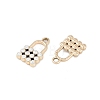 Alloy Rhinestone Pendants FIND-M018-11G-2