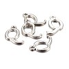 Platinum Plated Alloy Letter Pendants PALLOY-J718-01P-Q-2