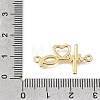 Brass Heart with Jesus Fish Links Connector Charms KK-C263-27B-G-3
