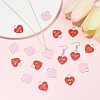 30Pcs 2 Colors Zinc Alloy Enamel Pendants FIND-FS0005-20-5