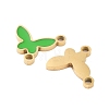 Ion Plating(IP) 304 Stainless Steel Enamel Connector Charms STAS-Z078-21G-2