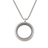 Non-Tarnish Vacuum Plating 304 Stainless Steel Ring Pendant Necklaces NJEW-N055-22B-P-2