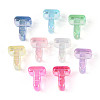UV Plating Transparent Acrylic European Beads OACR-M027-02T-2