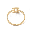 Real 18K Gold Plated 304 Stainless Steel Adjustable Finger Ring RJEW-L115-01G-06-3