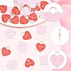 30Pcs 2 Colors Zinc Alloy Enamel Pendants FIND-FS0005-20-2