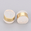 Brass Rubber Ear Nuts KK-T025-41G-3