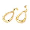 Real 18K Gold Plated Brass Dangle Stud Earrings EJEW-G382-09A-G-2