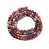 Natural Red Corundum/Ruby and Sapphire Beads Strands G-I341-10B-3