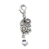 Alloy Resin and Rhinestone Pendant Decoration HJEW-JM01475-4