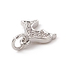 Brass Micro Pave Cubic Zirconia Charms X-ZIRC-F132-47P-3