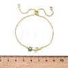 Adjustable Brass Micro Pave Clear Cubic Zirconia Box Chain Slider Bracelets BJEW-C156-09G-01-5