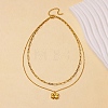 304 Stainless Steel Bowknot Pendant Necklaces LS-NJEW-L182-001G-07-4