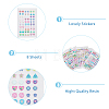 8 Sheets 8 Styles 3D Gems Earring Stickers for Girls DIY-FH0005-30-3