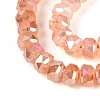 Anti-Tarnish Electroplate Glass Imitation Jade Beads Strands EGLA-T029-6mm-13H-3