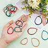 16Pcs 8 Style Spray Painted Alloy Pendants FIND-BC0003-25-3