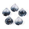Transparent Glass Petal Pendants GLAA-T030-05-A-1