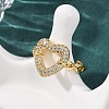 Brass Micro Pave Cubic Zirconia Cuff Open Rings RJEW-F204-07A-G01-5