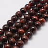 Natural Tiger Eye Bead Strands G-P230-13-14mm-1