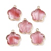 Cherry Quartz Glass Pendants G-P566-01G-01-1