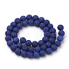 Synthetic Lava Rock Beads Strands G-S277-6mm-04-2