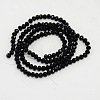 Faceted Imitation Crystal Glass Rondelle Beads X-GLAA-D030-14-2