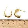 Brass Enamel Stud Earrings EJEW-B120-01G-04-3