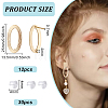 12Pcs Brass Hollow Out Oval Stud Earring Findings KK-BC0011-01-2