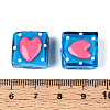 Handmade Spray Painted Lampwork Beads LAMP-N035-02E-4