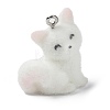 Flocky Opaque Resin Pendants RESI-G105-04H-1