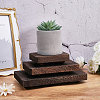 3Pcs 3 Sizes Wood Display Pedestals for Rings Earrings Bracelets ODIS-WH0331-71A-4