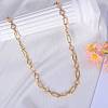 Imitation Pearl Sun & Oval Link Chain Necklaces JN1131A-5