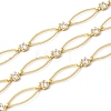 Handmade Brass Pave Clear Cubic Zirconia Horse Eye Link Chains CHC-G027-03LG-1