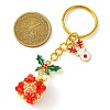 3Pcs 3 Styles Woven Glass Keychains KEYC-MZ00017-4