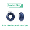 30Pcs 10 Styles Natural Mixed Gemstone European Beads G-HS0001-21-2
