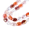 Electroplate Imitation Jade & Opaque & Transparent Glass Beads Strands EGLA-Q135-8x11MM-01A-4