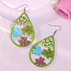 Saint Patrick's Day Acrylic Glitter Powder Dangle Earrings FS-WGA25D9-07-1