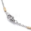 304 Stainless Steel Satellite Chain Necklace for Men Women STAS-B039-13GP-3