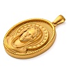 Religion Golden Tone 304 Stainless Steel Pendants STAS-K289-01G-12-2