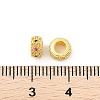 Brass Micro Pave Cubic Zirconia European Beads KK-P297-04A-G-2